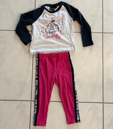 1x Langarm Shirt, 1x Leggings - Grösse 92