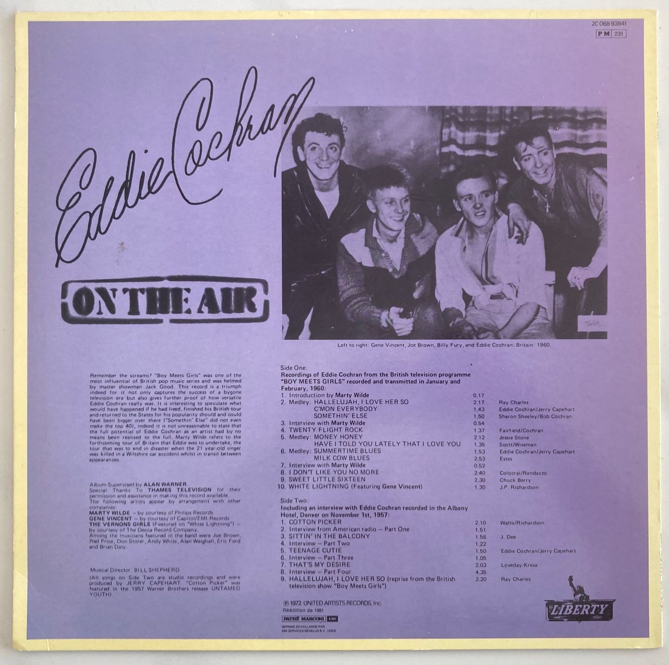Dischi in vinile: EDDIE COCHRAN - ON THE AIR – Usato da Poliez-Pittet venduto da Newtown-Records 1