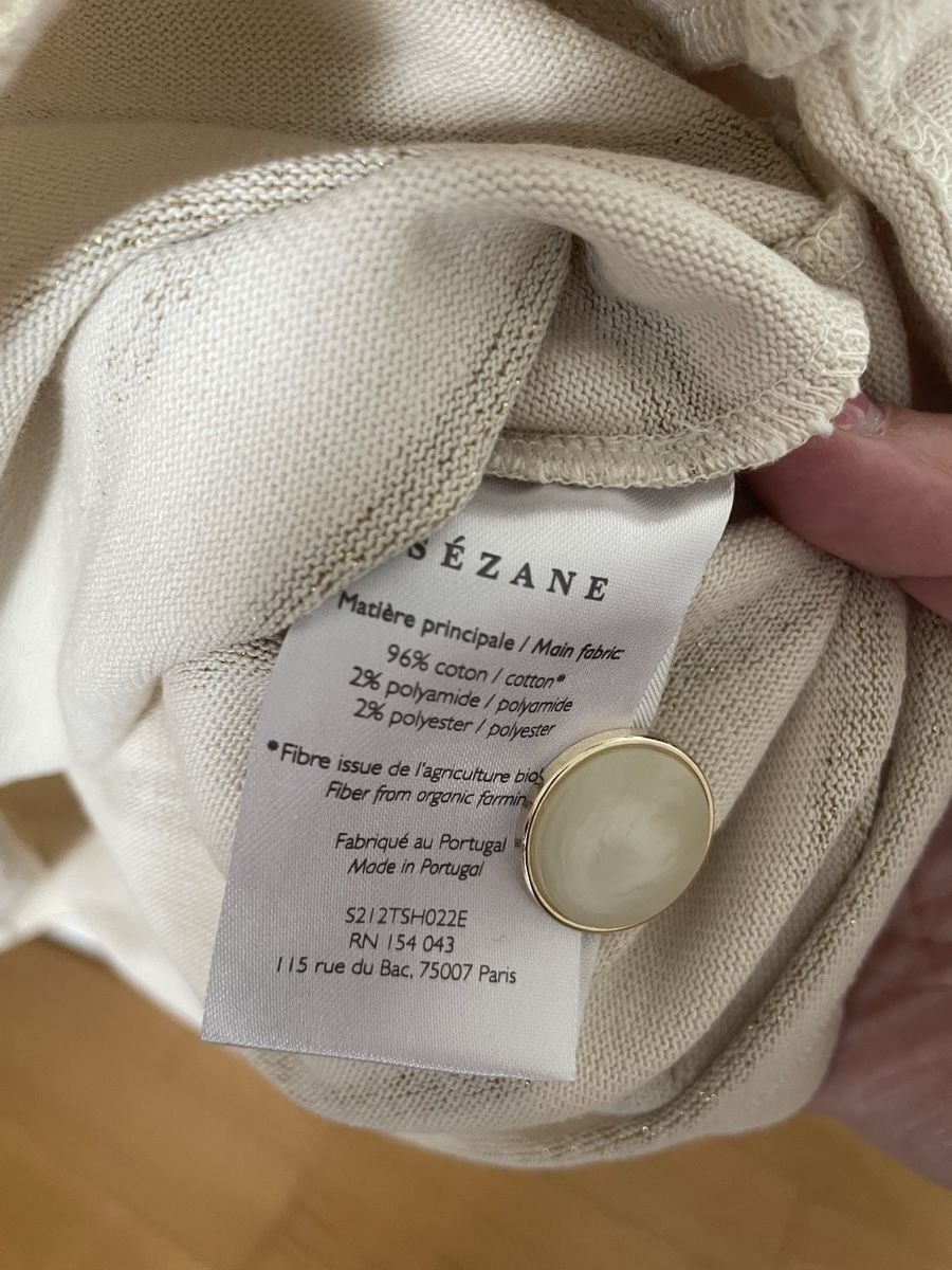 Sezane Top: Marinière doré et beige Sézane taille S  – Nuovo (secondo la descrizione) da Zug venduto da MWestK 3
