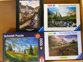 1000er Puzzle (3x Ravensburger / 1x Schmidt)