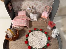 Haus-Köfferchen rose für Maileg Maus