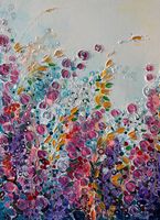 Tableau 58x78 cm each Acrylic Peinture 2 Set 