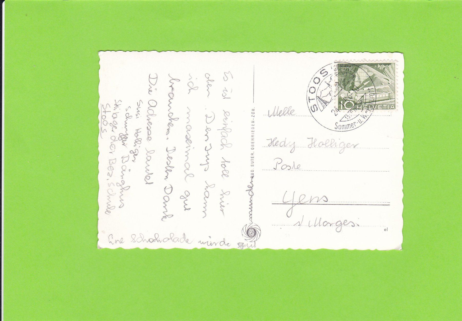 Cartoline postali: Stoos mit Klingenstock – Usato da St. Peterzell venduto da neckertal 1