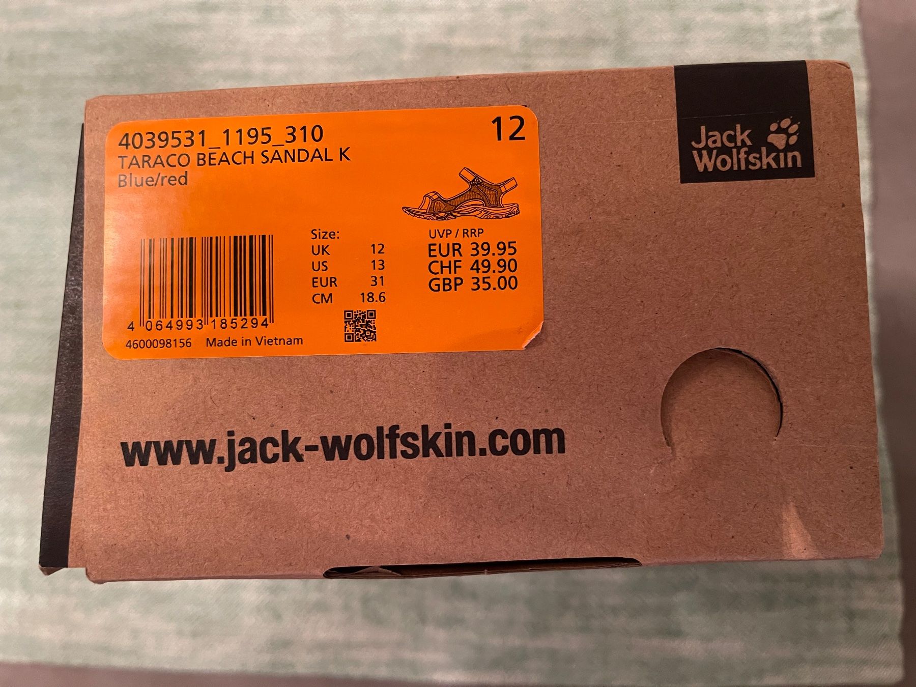 Jack Wolfskin Scarpe per ragazzi: Jack Wolfskin Taraco Beach Sandal K Blue/red – Usato da Oberrieden venduto da Boccia1981 6