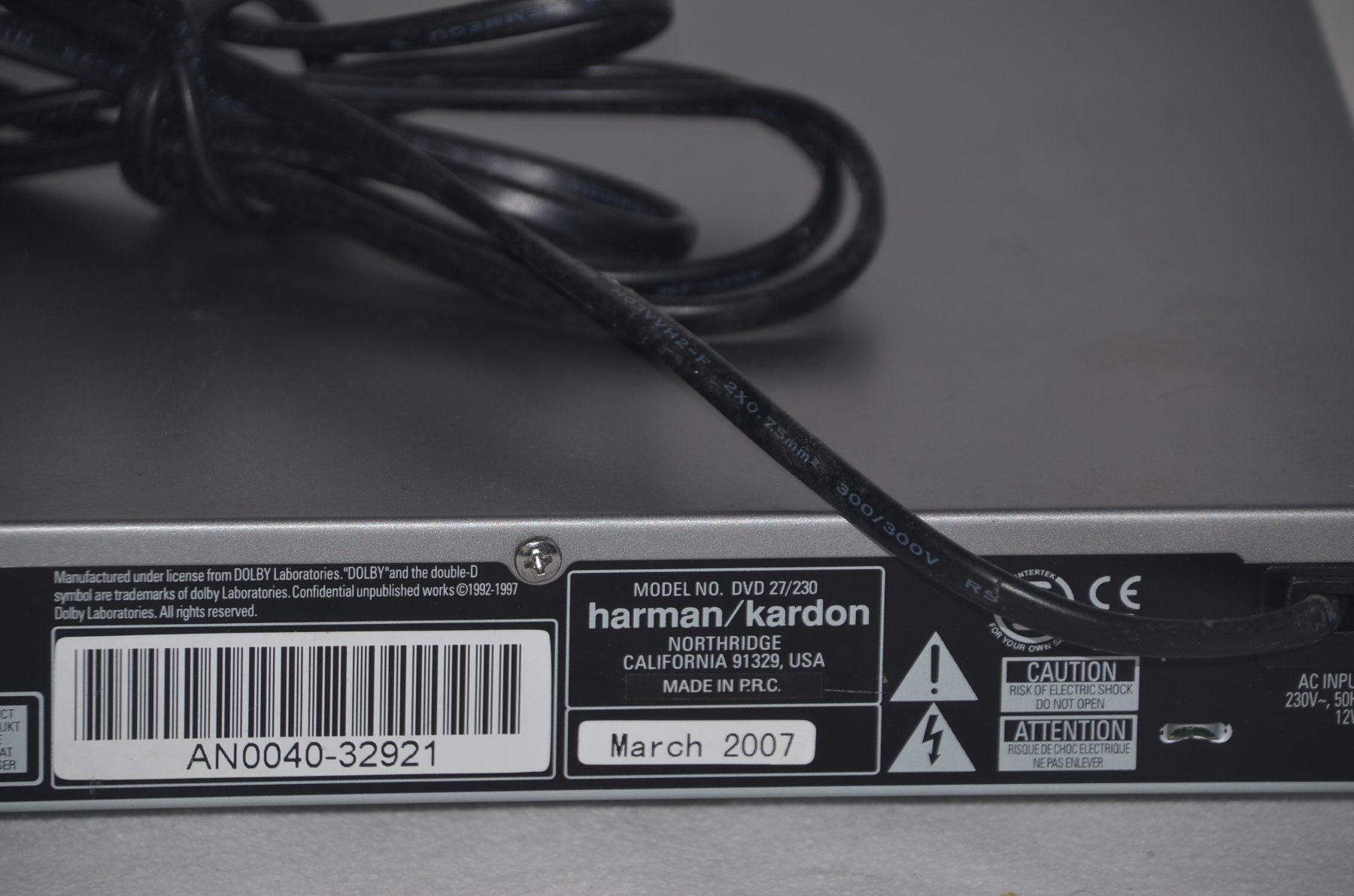 Harman-Kardon Lettore multimediale & Streamer: DVD 27/230 Harman Kardon DVD Player – Usato da Collonges venduto da arashee 4
