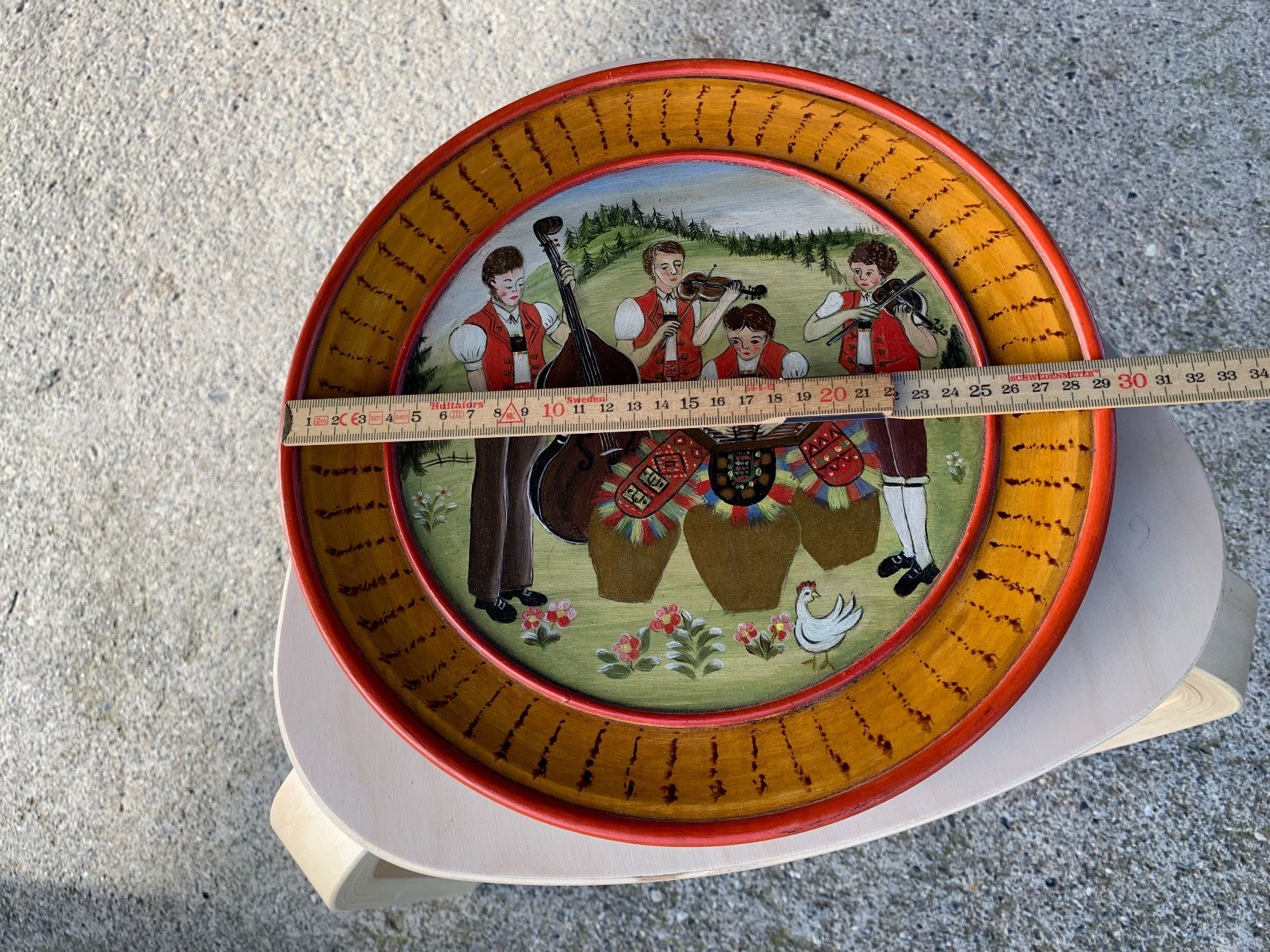 Campanacci mucche: sehr schöner Appenzeller Holzteller – Usato da Feldbach venduto da Olive1 7