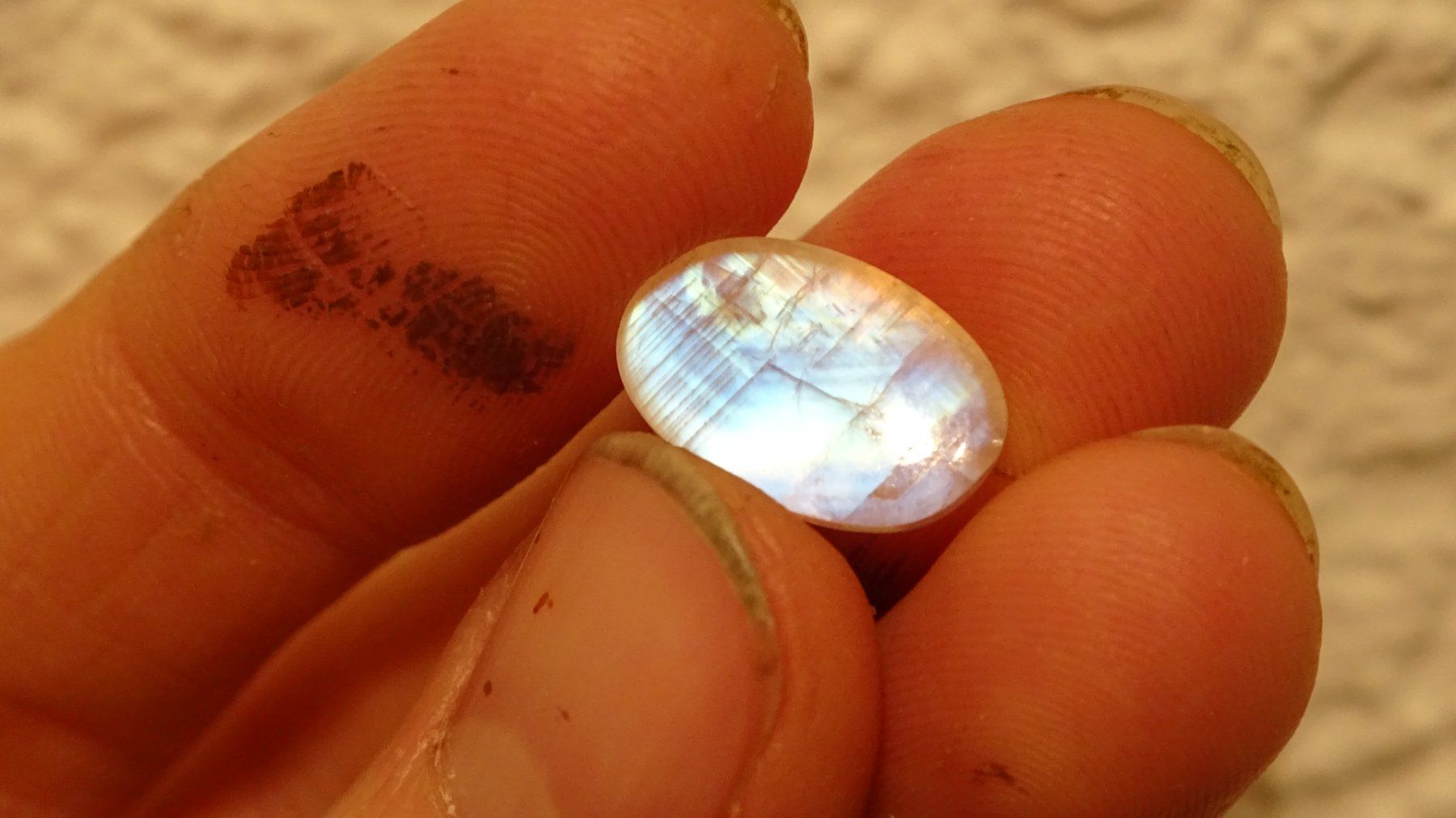 Pietre preziose: 7.3ct Blue Moonstone – Nuovo e nell'imballaggio originale da Bévilard venduto da Yougems 7