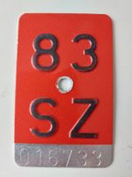 Velonummer SZ 83 Mofanummer plaque Mofa