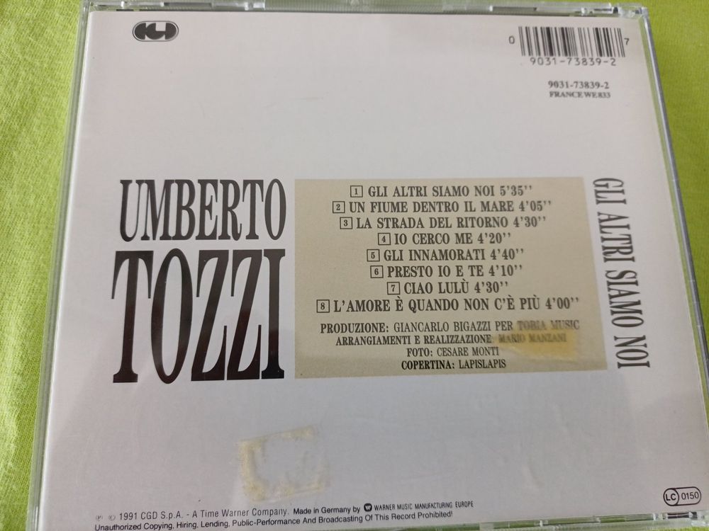 CD Umberto Tozzi   Gli Altri Siamo 2