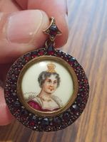 Eye-Catcher Historismus um 1850/70 Miniatur Lupenmalerei Anh