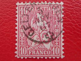 1867, Sitzende He: Nr.38, FINGERHUT-Stempel Gelterkinden BL