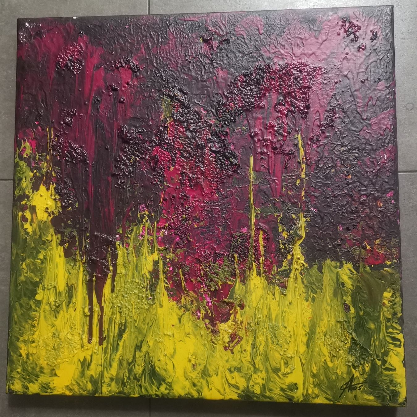 Dipinti: Kunstwerk Gemälde Bild 60 x  60 x 4,5cm – Usato da Küssnacht am Rigi venduto da Gold_und_mehr