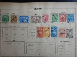 Peru Sammlung ab Klassik II auf uralten Vordruckseiten. Sieh