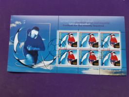 Kleinbogen mit ET-Stempel 2005, "Sehbehinderten Fussball"