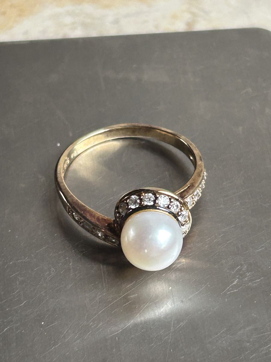 Anelli: Silberring mit Perle  Gr. 63/23mm 👍 – Usato da Laufen venduto da belleskulptur 2