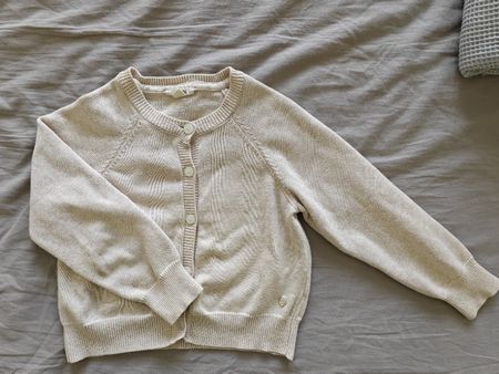Esprit Strickjacke, beige, Gr. 116/122 - Kinder Cardigan