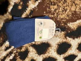 Bio-Baumwollstrumpfhose Gr. 74/80, Dunkelblau, Neu!