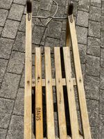 Davoser Holzschlitten/Original mit Metallkufen/Guter Zustand
