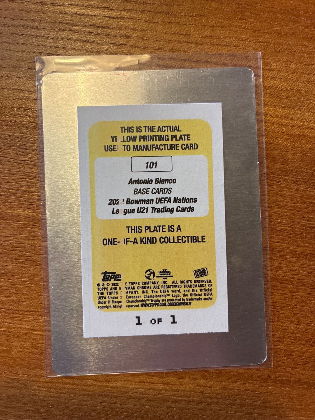 Topps Sammelbilder & Trading cards: Topps Bowman Chrome Antonio Blanco Spanien PP 1/1 – Gebraucht aus Wangenried von Garagara 1