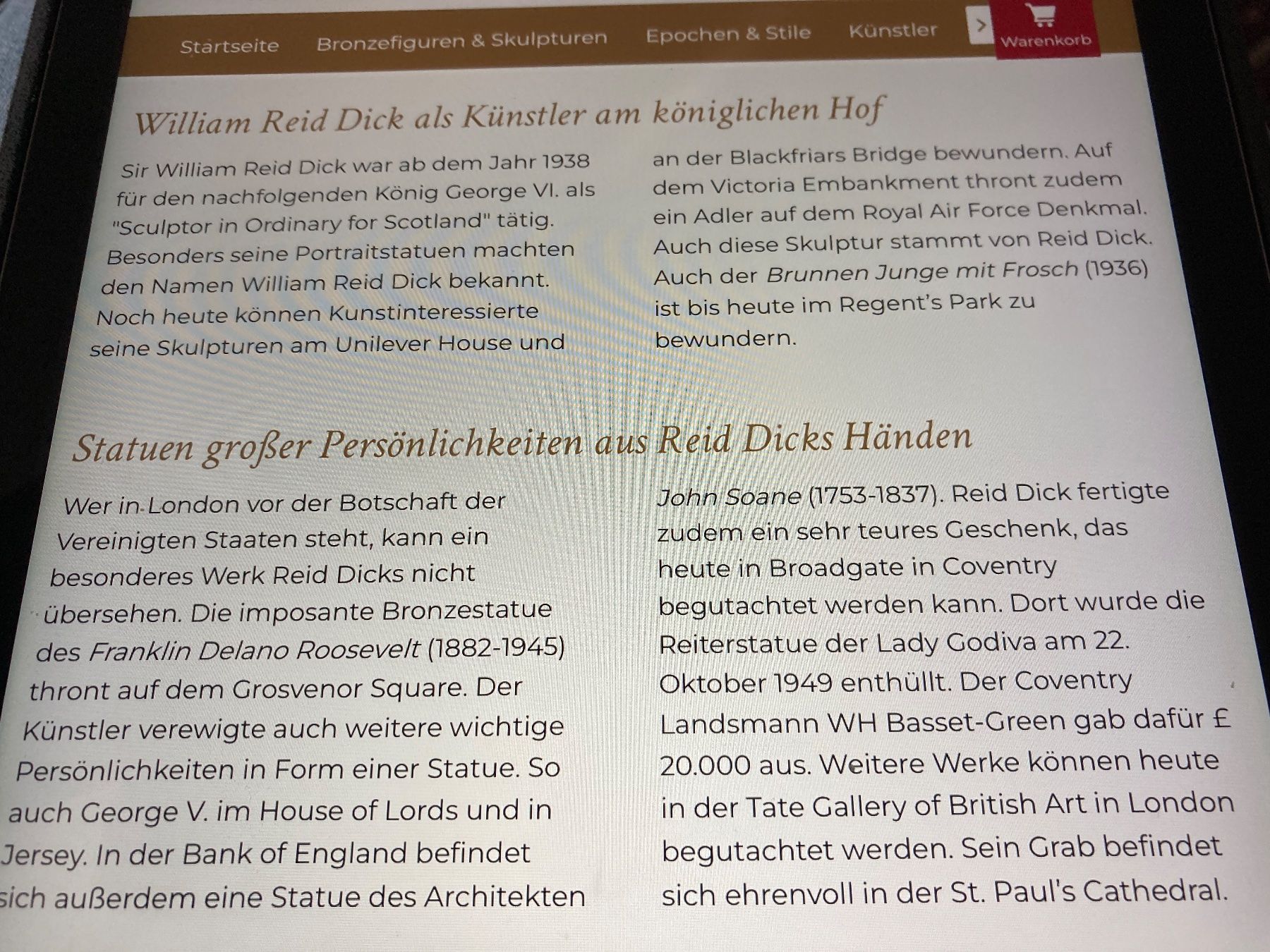 Skulpturen & Statuen: Herrliche Bronce Figur von Reid Dick – Gebraucht aus Langenthal von Foxi281310 7