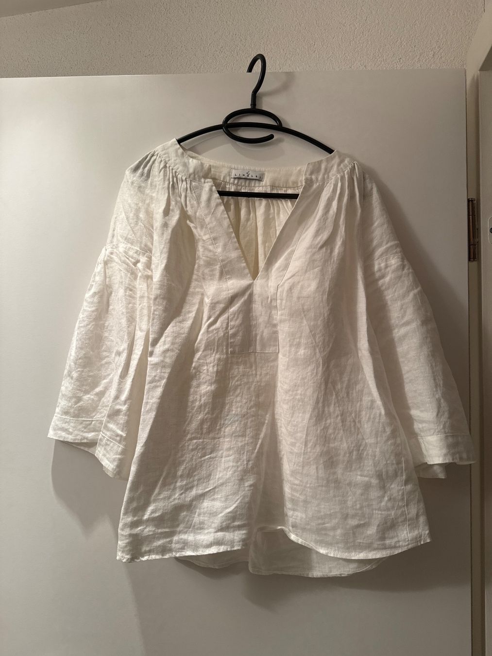 Camicette: Linelbi Damen Leinenbluse in Weiss – Usato da Meilen venduto da Emma_321