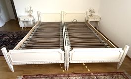 Doppelbett 180x200 (je 90x200) Bico Lattenrost Nachttische