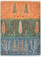 Handgeknüpfter afghanischer Khurjeen Orientteppich 206x152Cm