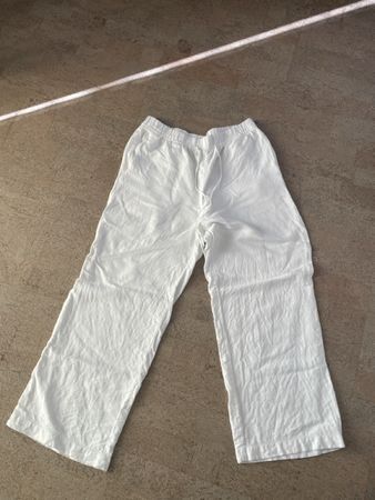 weisse Leinenhose