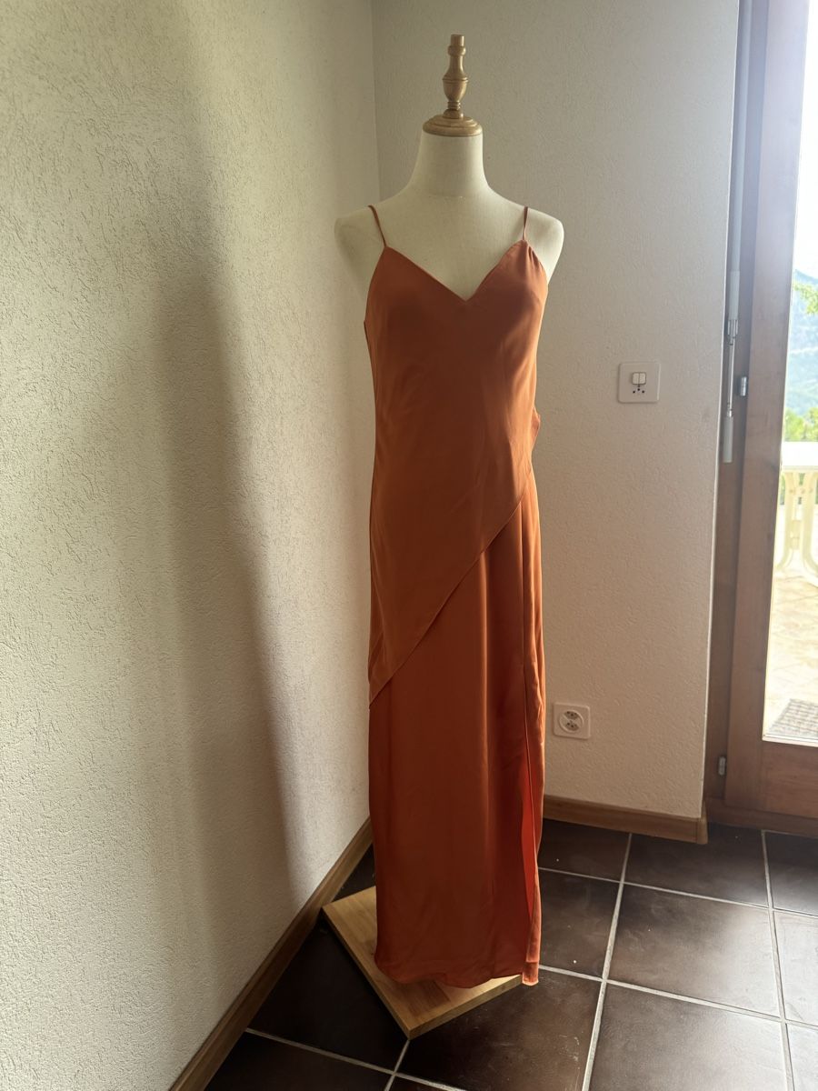 Vestiti: Saunders Kleid, orange, Größe 2, 100 % Polyester, neu – Nuovo e nell'imballaggio originale da Veyras venduto da ValClasse 2