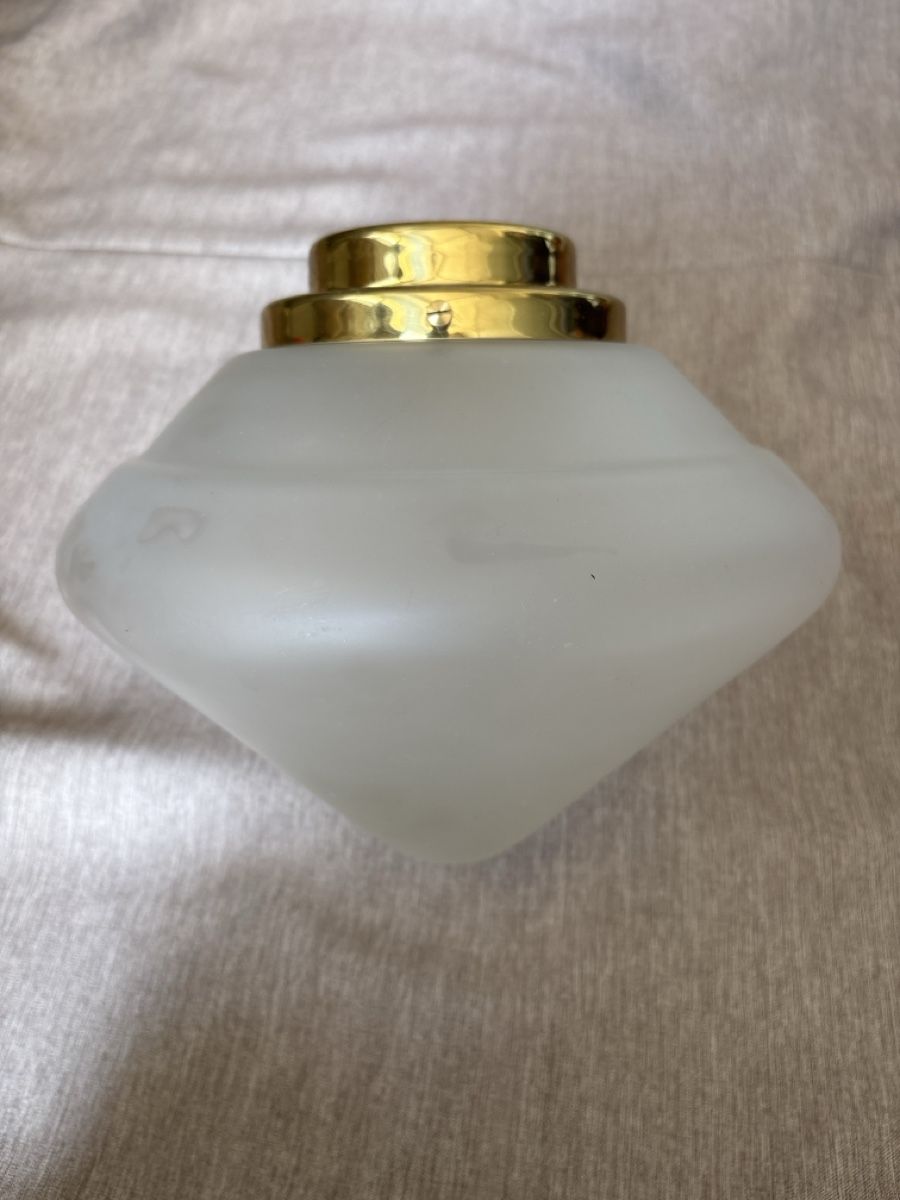 Kronleuchter & Deckenlampen: Lampenschirm Glas matt Messing – Gebraucht aus Rudolfstetten von Mtiny 1
