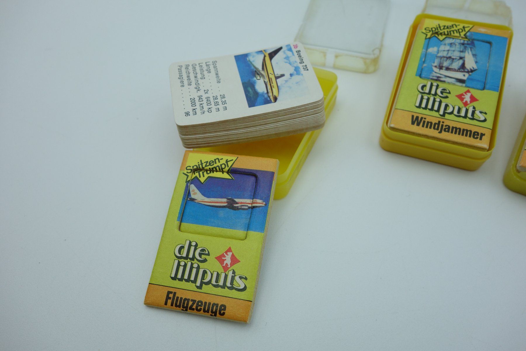 Giochi: 3 Die Liliputs +2 Maxi Mini Quartetts, Auto, Töff, Flugzeuge – Usato da Wil SG venduto da Donaldus 1