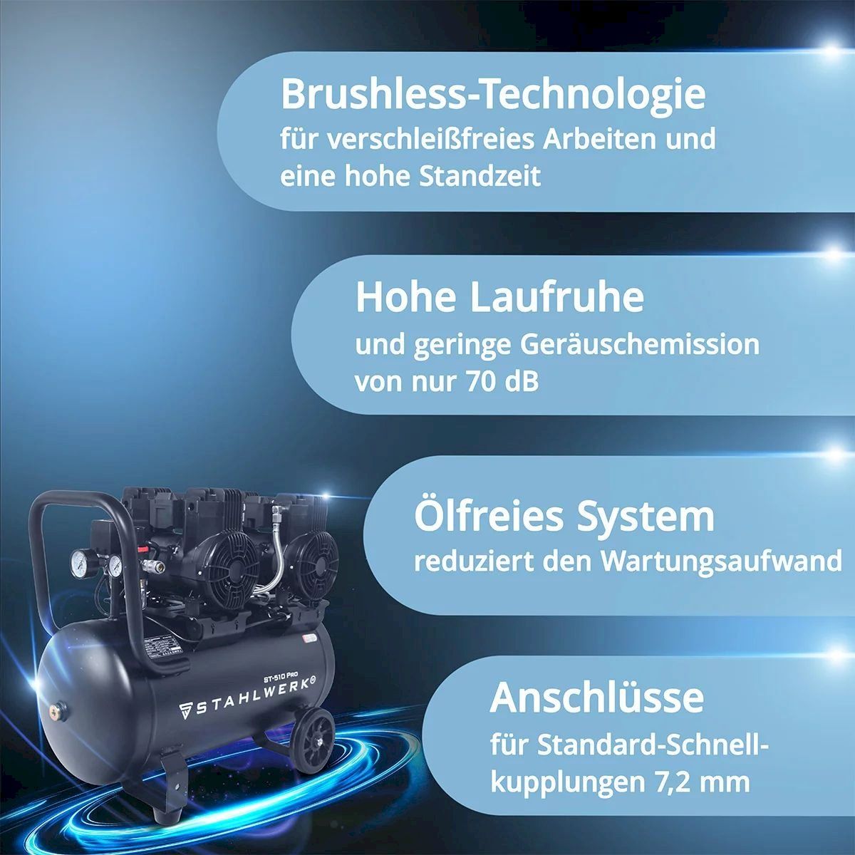 Compressori: STAHLWERK ST-510 Pro Kompressor 10bar – Nuovo e nell'imballaggio originale da Bottighofen venduto da zaap 4