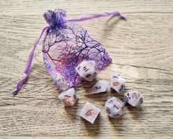 Lot de dés JDR artisanaux neufs