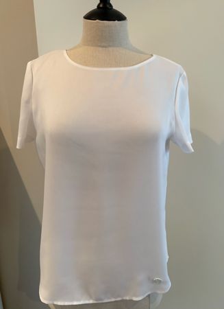 Kurzarm Bluse Armani Jeans reinweiss
