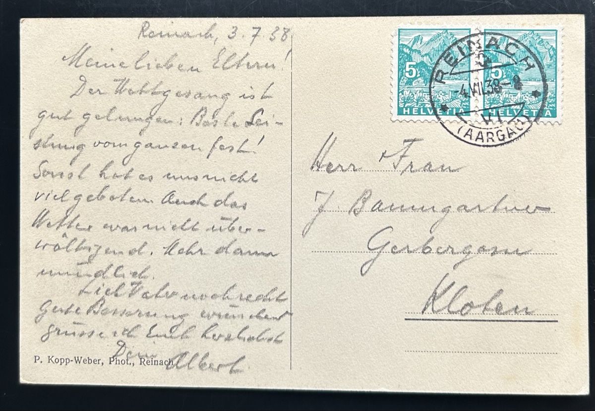 Cartoline postali: Reinach AG Schneggen – Usato da Horw venduto da Tellbub 1