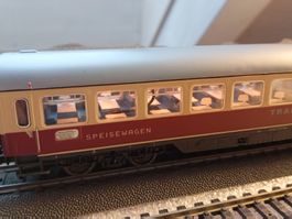 RÖWA H0 TEE Speisewagen, Innenbeleuchtung, neuwertig, AC