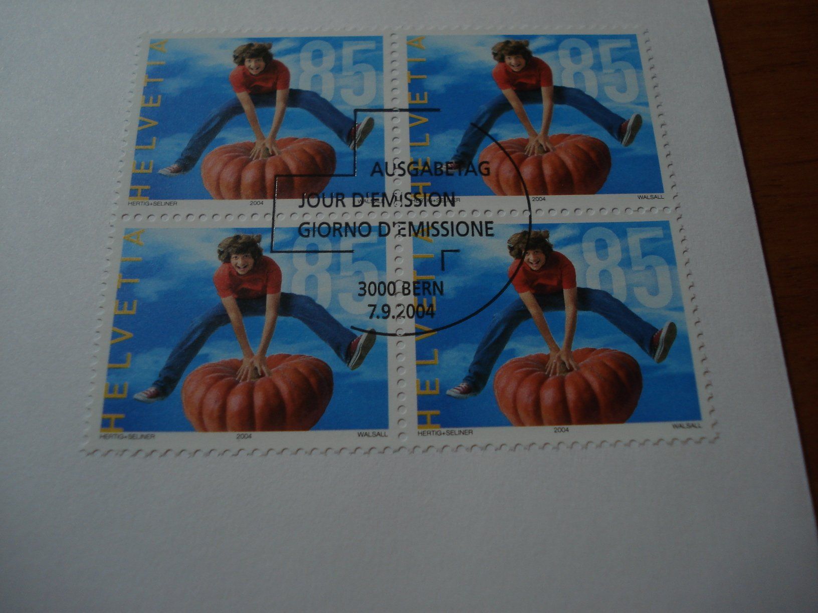 Alle Briefmarken: FDC 2004 Suisse Balance, Einzel + 4erblock – Gebraucht aus Niederwil AG von morostahu