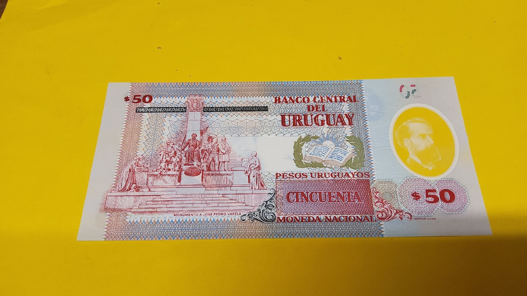 Banknoten: Uruguay 50 Pesos Schein, 2020, – Neu und originalverpackt aus Herisau von Nluanalucas 1