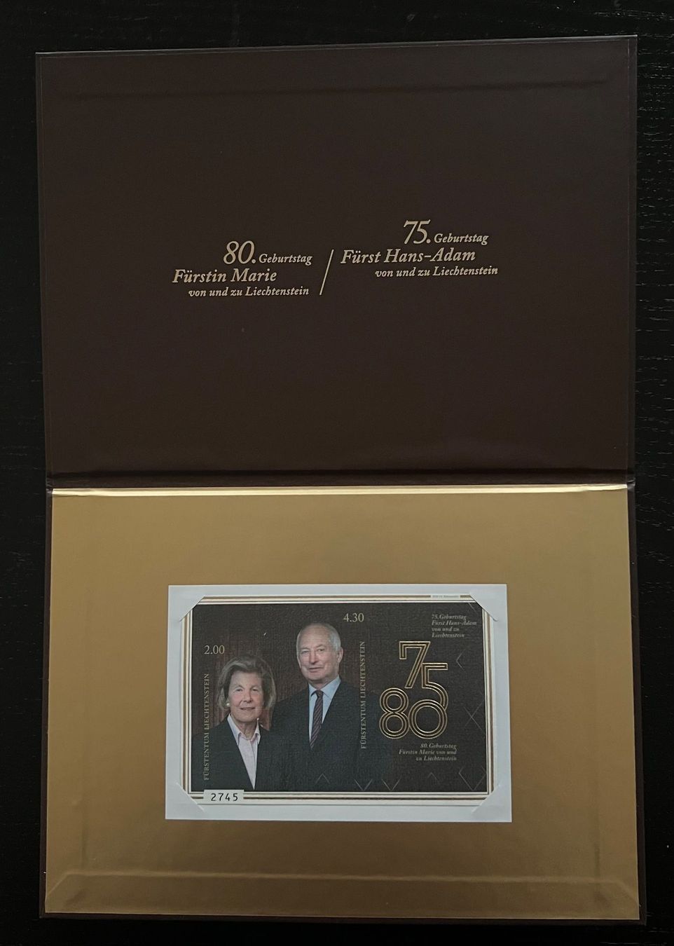 Alle Briefmarken: Jubiläumsblock Füstentum Liechtenstein 2020 – Neu und originalverpackt aus Adliswil von Myxin 1