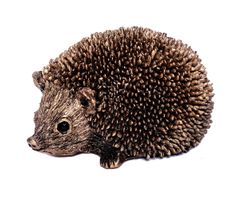 Igel Figur 8 x 5,5 x 4 cm aus Kunstharz & Bronze Skulptur