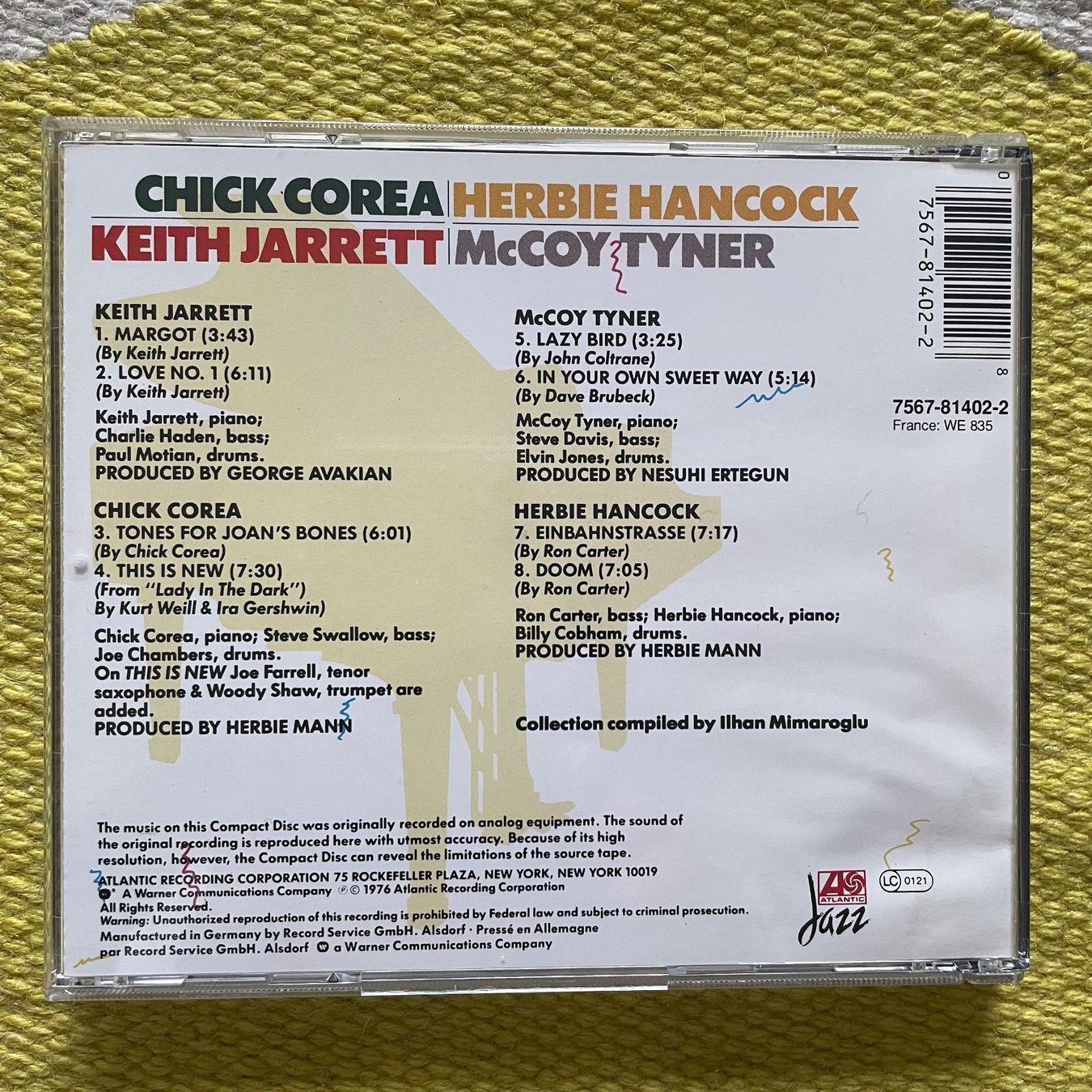 CDs: CHICK COREA, HERBIE HANCOCK, KEITH JARRETT, McCOY TYNER 1976 – Gebraucht aus Rorschacherberg von  1