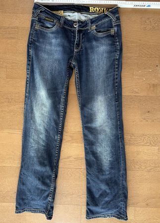 Schöne Rokker Motorrad Jeans Hose