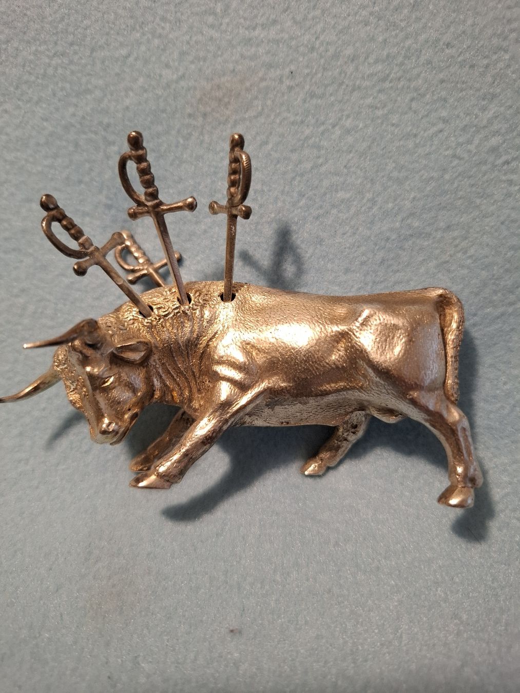Statuette: Stier Metall versilbert – Usato da Zürich venduto da arm_9ffr 2