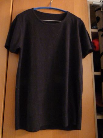 Kurzarmpullover, Gr. 40, schwarz, Feinstrick