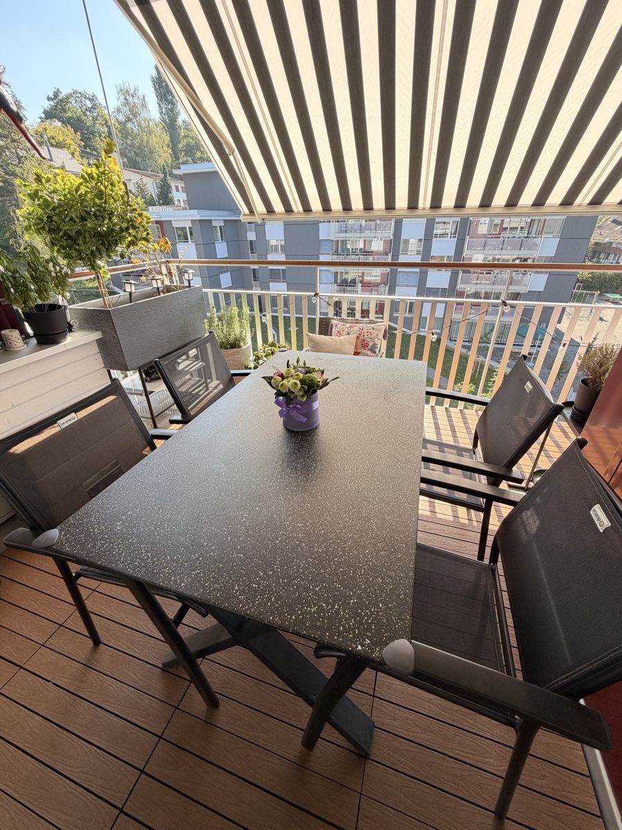 Tischset: Granit Gartentisch mit 4 Stühlen gebraucht – Gebraucht aus Oberengstringen von SaraHoney19 7