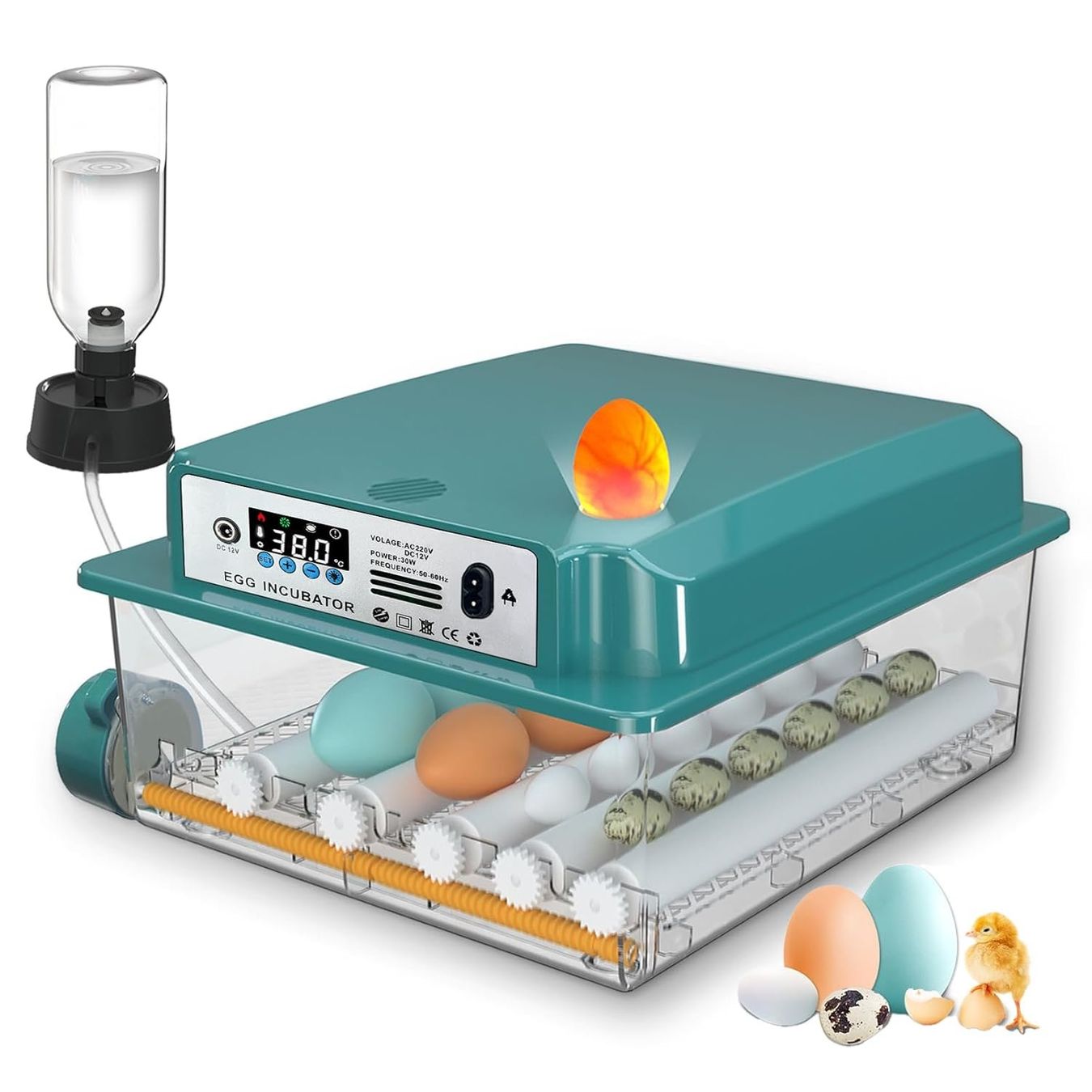 Sonstiges Tierzubehör: Brutautomat kompakt 16 Eier Inkubator mit Eierwende – Neu und originalverpackt aus Wittenbach von SELVARO