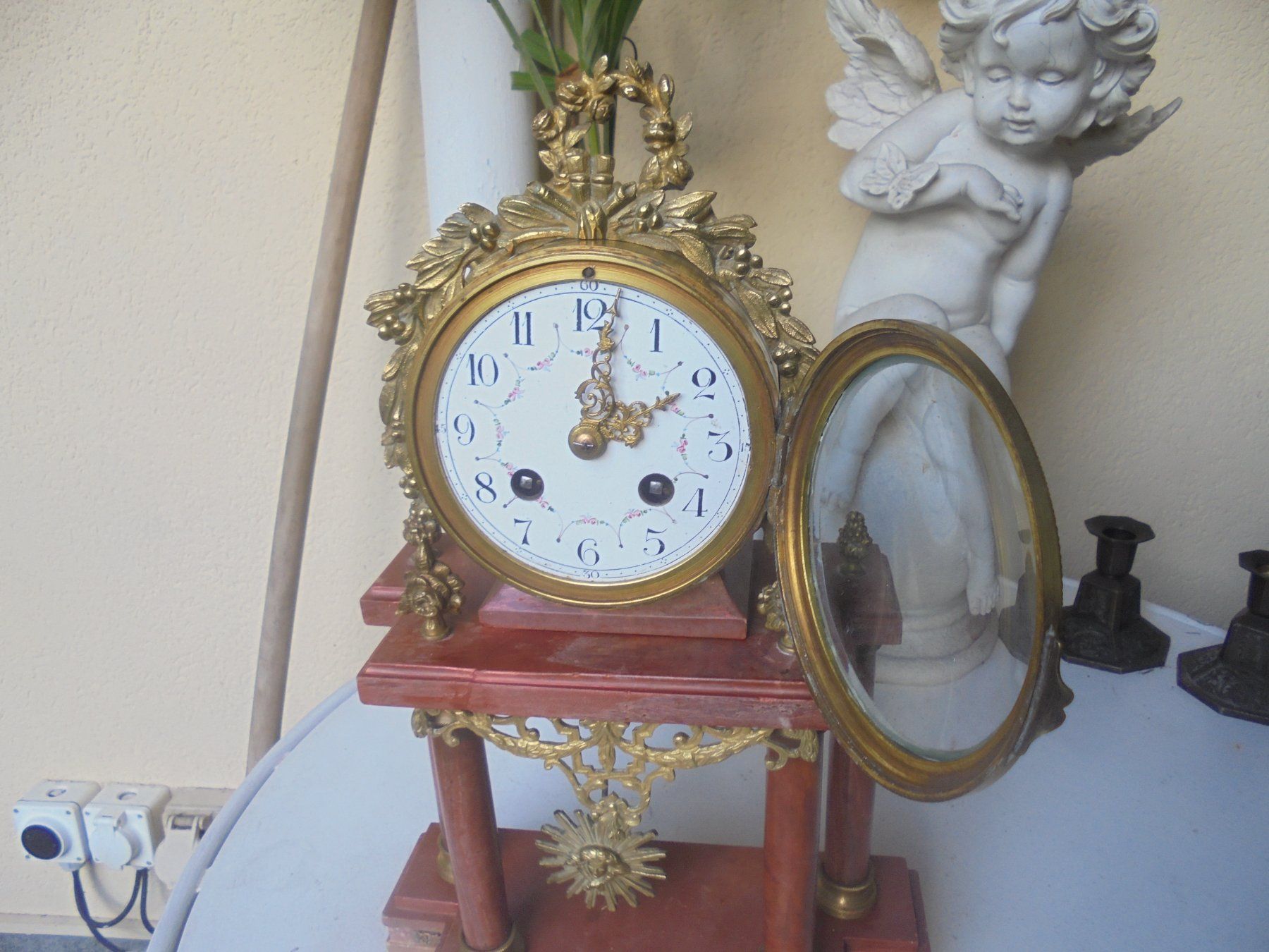Orologi da terra & Orologi da parete: Antike Marmorportaluhr ca. 1900 – Usato da Camorino venduto da Hunpete 2