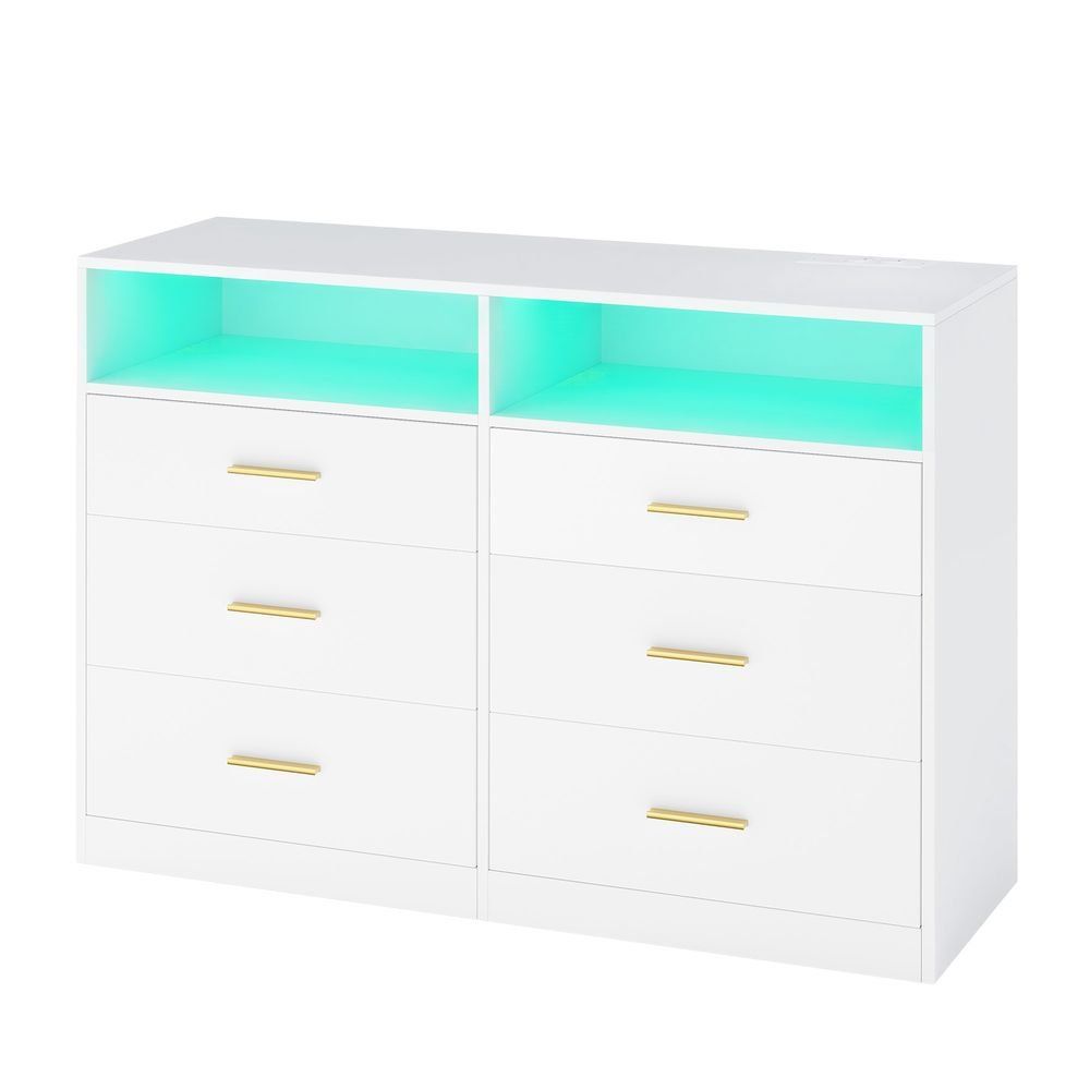 Kommoden: Kommode mit LED und Ladestation NOVELIA – Neu und originalverpackt aus Lachen SZ von MAMORU-MOEBEL