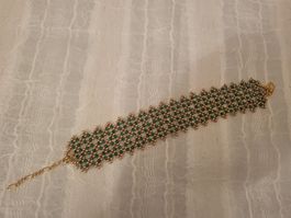 Handgemachte Armkette aus Glasperlen