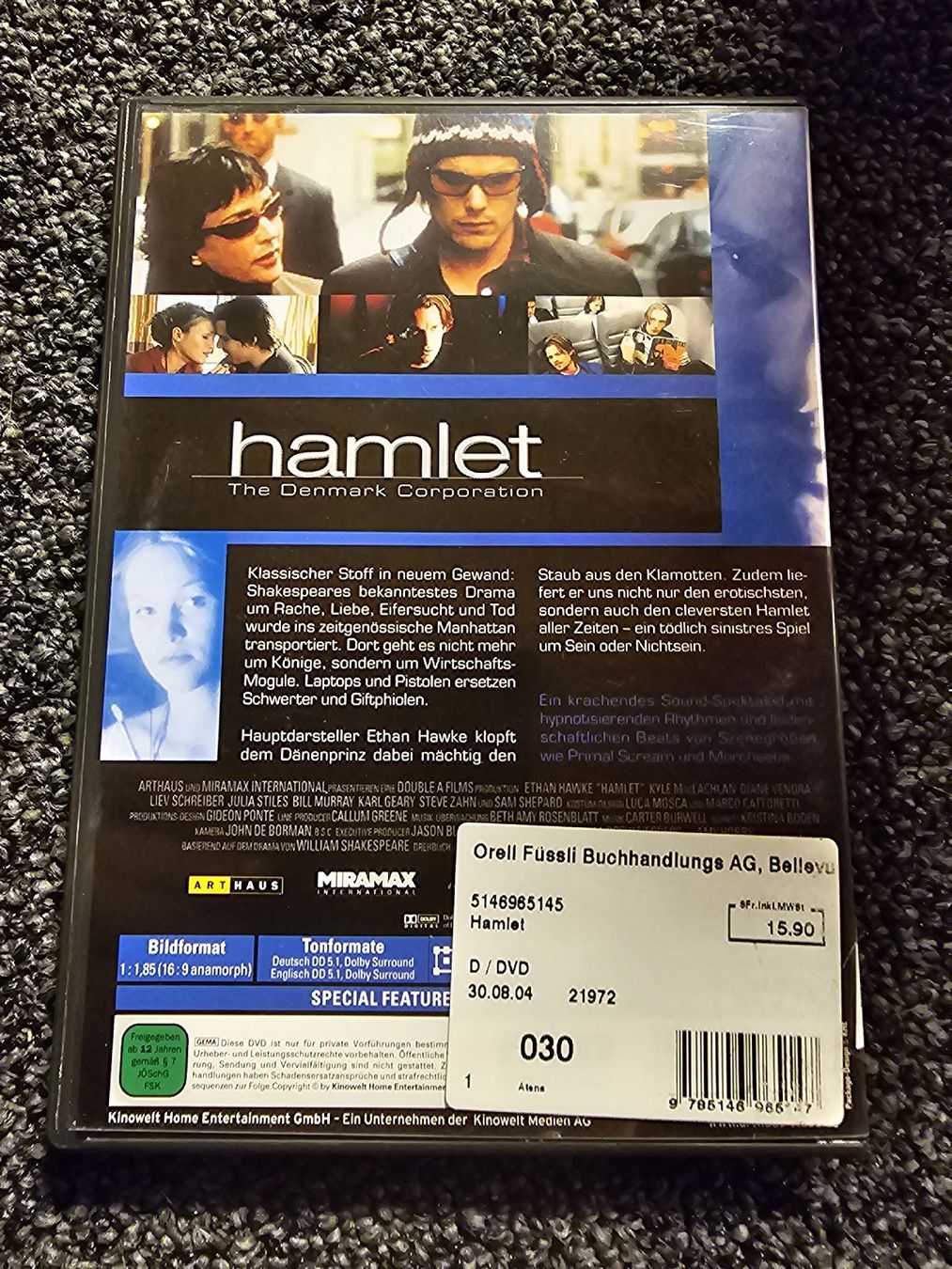 Tutti i DVDs: Hamlet DVD(19571) – Usato da Ruswil venduto da jan_bxl5 1